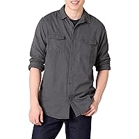 Amazon Essentials Camicia in Flanella vestibilità Regolare a Maniche Lunghe con Due Tasche Uomo