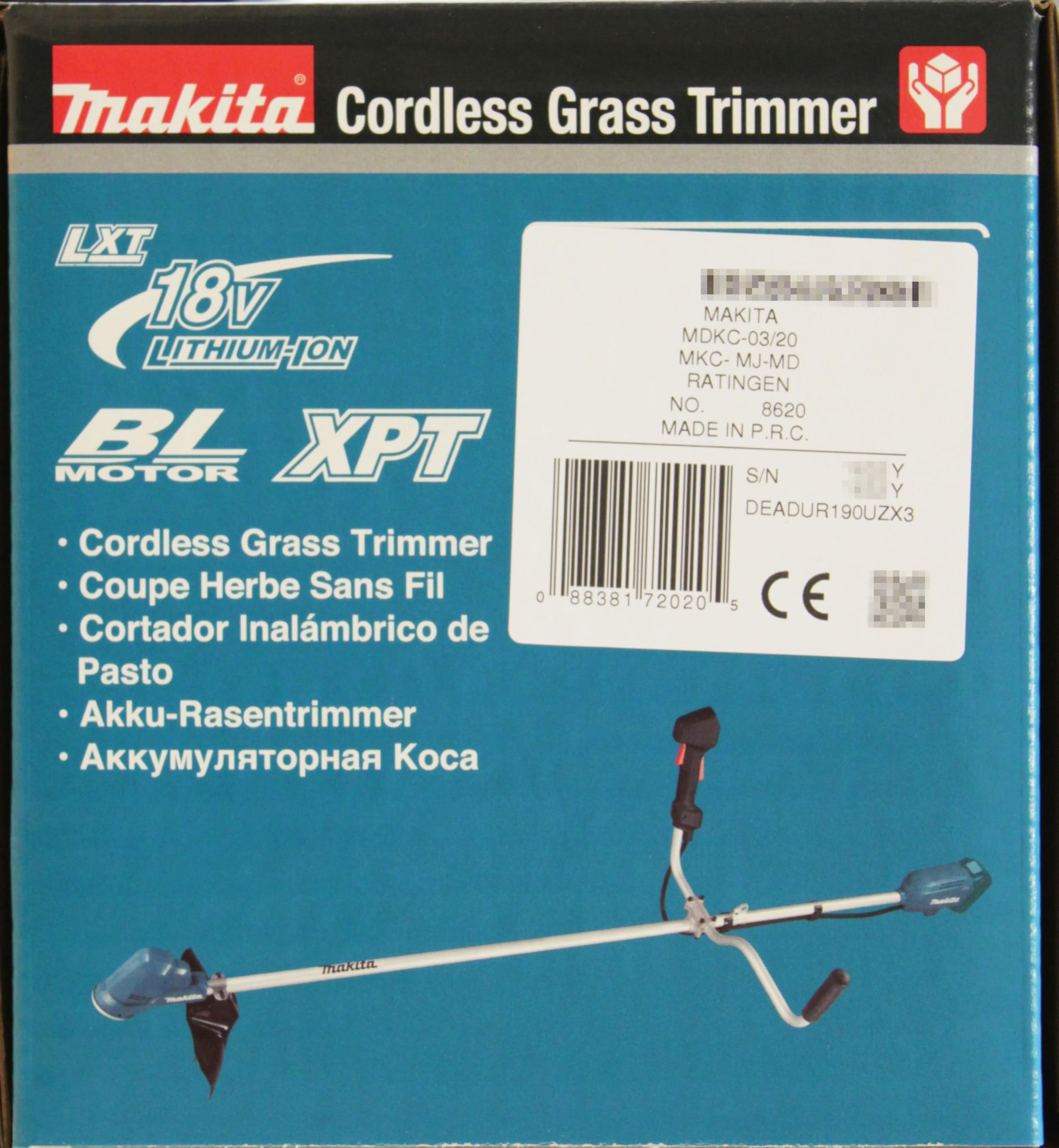 MAKITA DUR190UZX3 - Cortaborders 18v Negro