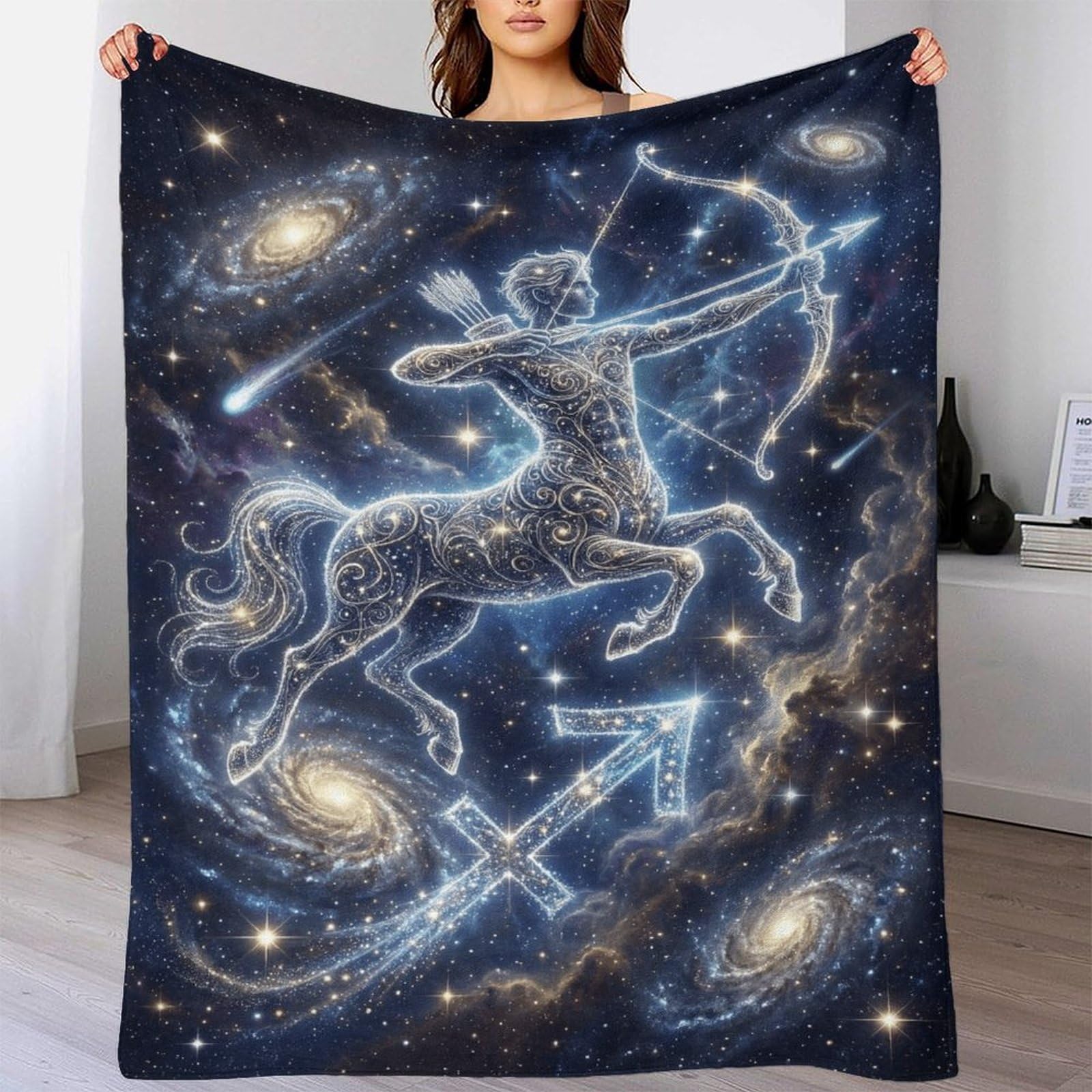 H3B8U2Y5 Sagittarius Zodiac for for Flannel Throw Blanket, Sofa Couch Bed