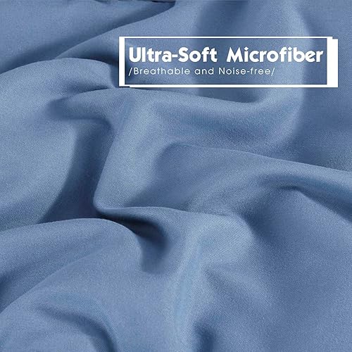 Miniatura 4 de HIG Juego de edredón de relleno alternativo, 3 piezas, queen, reversible, toda estación, 2 fundas decorativas, acolchado, pestañas de esquina,