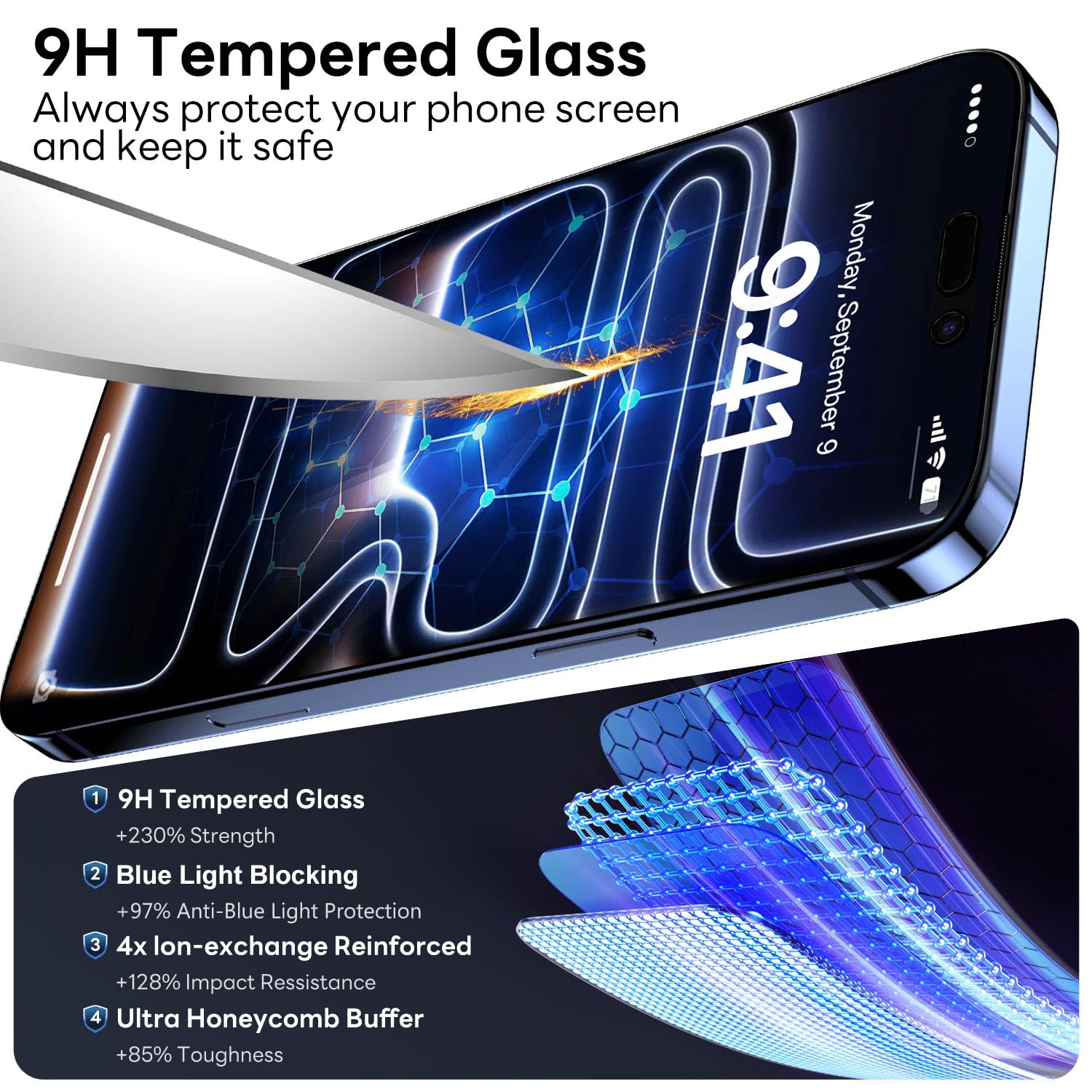 Thomo Privacy Screen Protector for iPhone 17 Pro Max 2 Pack, [25° Anti Spy] [Top 9H Tempered Glass] [15FT Military Grade Shatterproof] Full Edge Coverage, Bubble Free, Easy Install Case Friendly