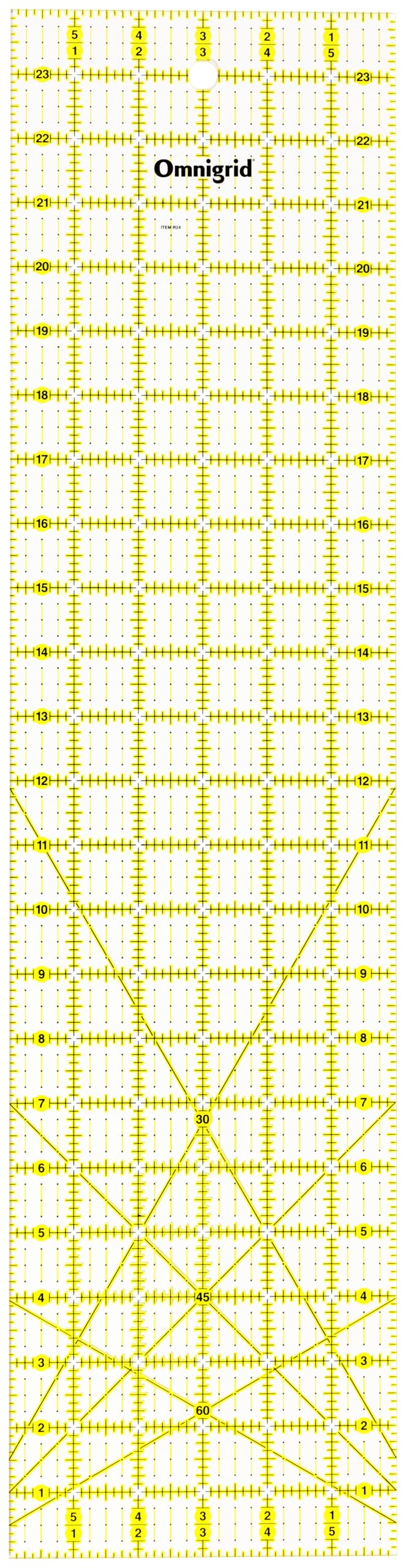Omnigrid Prym 6 x 24-inch Universal Ruler with inch Angles Scale