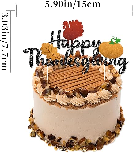 Miniatura 5 de Banner de agradecimiento con hojas de arce naranja, banderines de hojas de arce y decoración de pastel para decoración de fiesta de Acción de