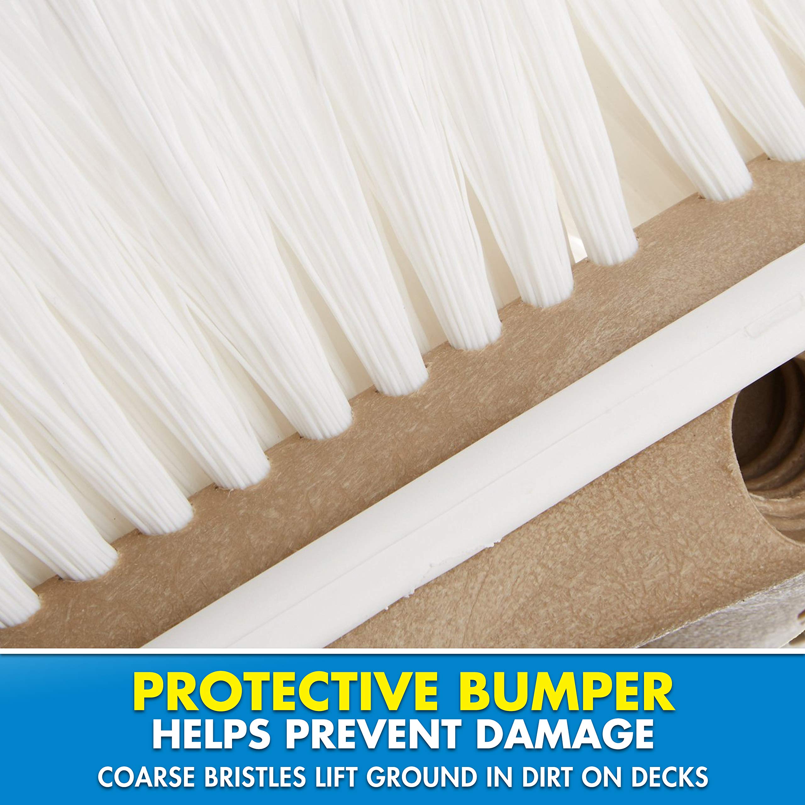 Star Brite Deluxe Coarse Wash 20 cm Brush Head with Bumper - Dual Connections Fits All Extend-A-Brush Handles