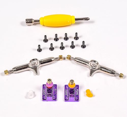 Miniatura 4 de Camiones de Diapasón RACOFSB con Bujes de Uretano Mejorados y Copa de Pivote, 34mm 32mm de Ancho, Clave de Rey Normal (Morado, 34mm)