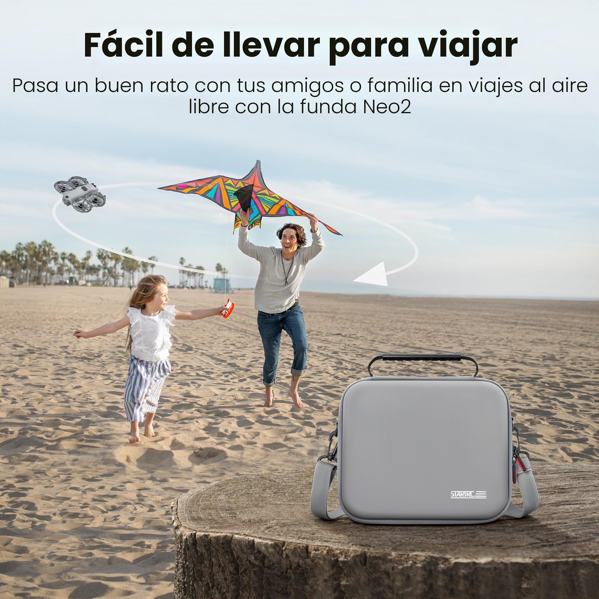 Startrc Neo 2 Estuche, Bolso de Hombro/Mano Portátil de PU para Dron DJI Neo 2 y Accesorios de Baterías
