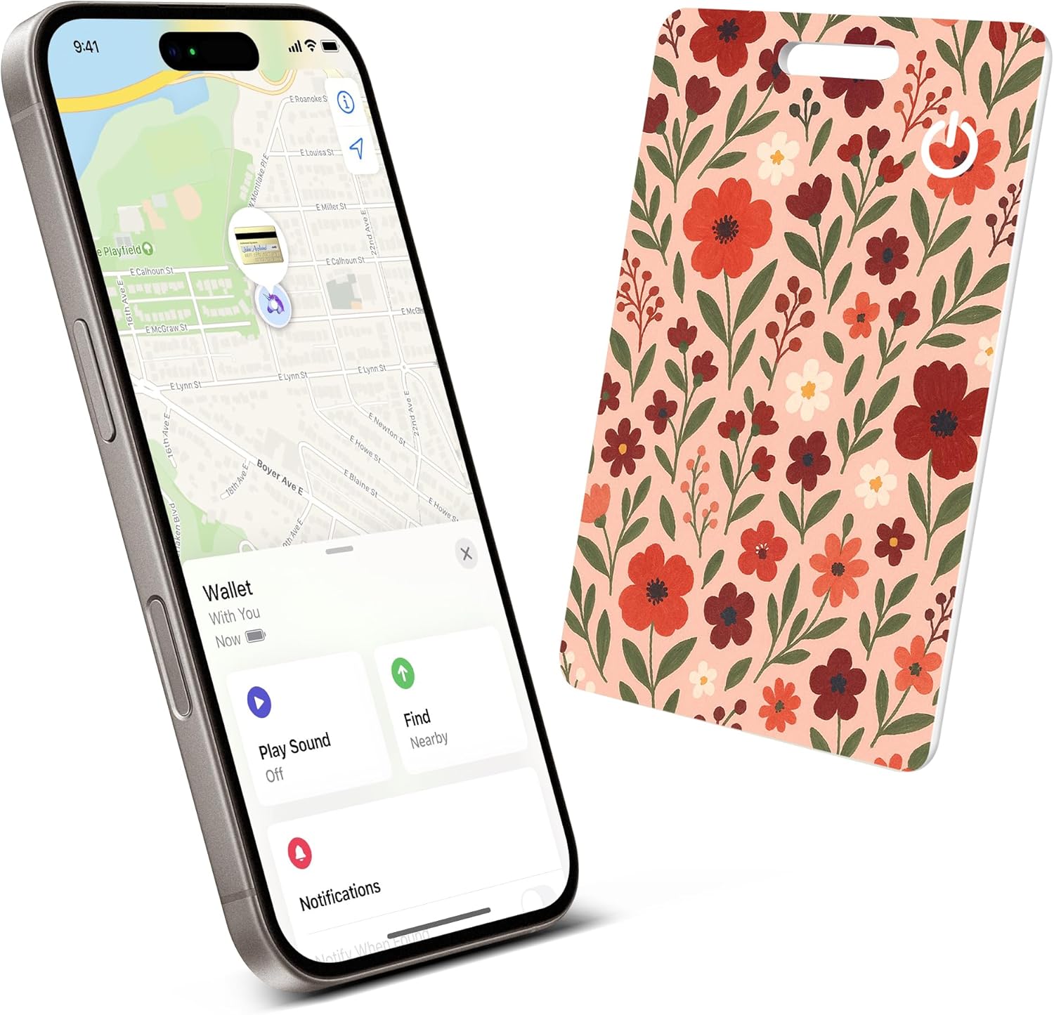 Wallet Tracker Card, Ultra-Slim Smart Card Wallet Tracker (iOS Only), Rechargeable Bluetooth Tracking Card, IP68 Waterproof, Key Finder for Keys, Luggage, Purse, Laptop, Passports