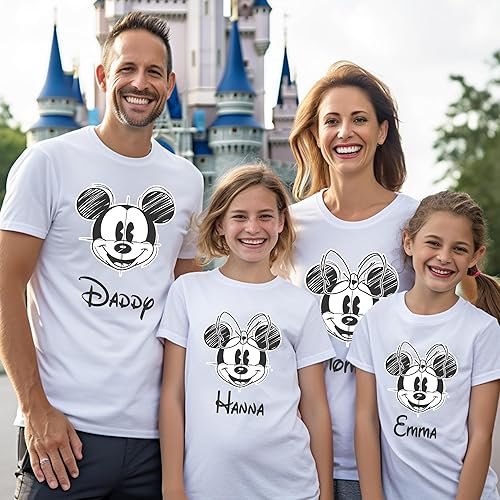 Miniatura 6 de Retro Family Shirt 2023 Custom Text On The Back Matching Shirt Family Matching Shirt Custom Family Trip Shirts 2023 Family Vacation Trip Family