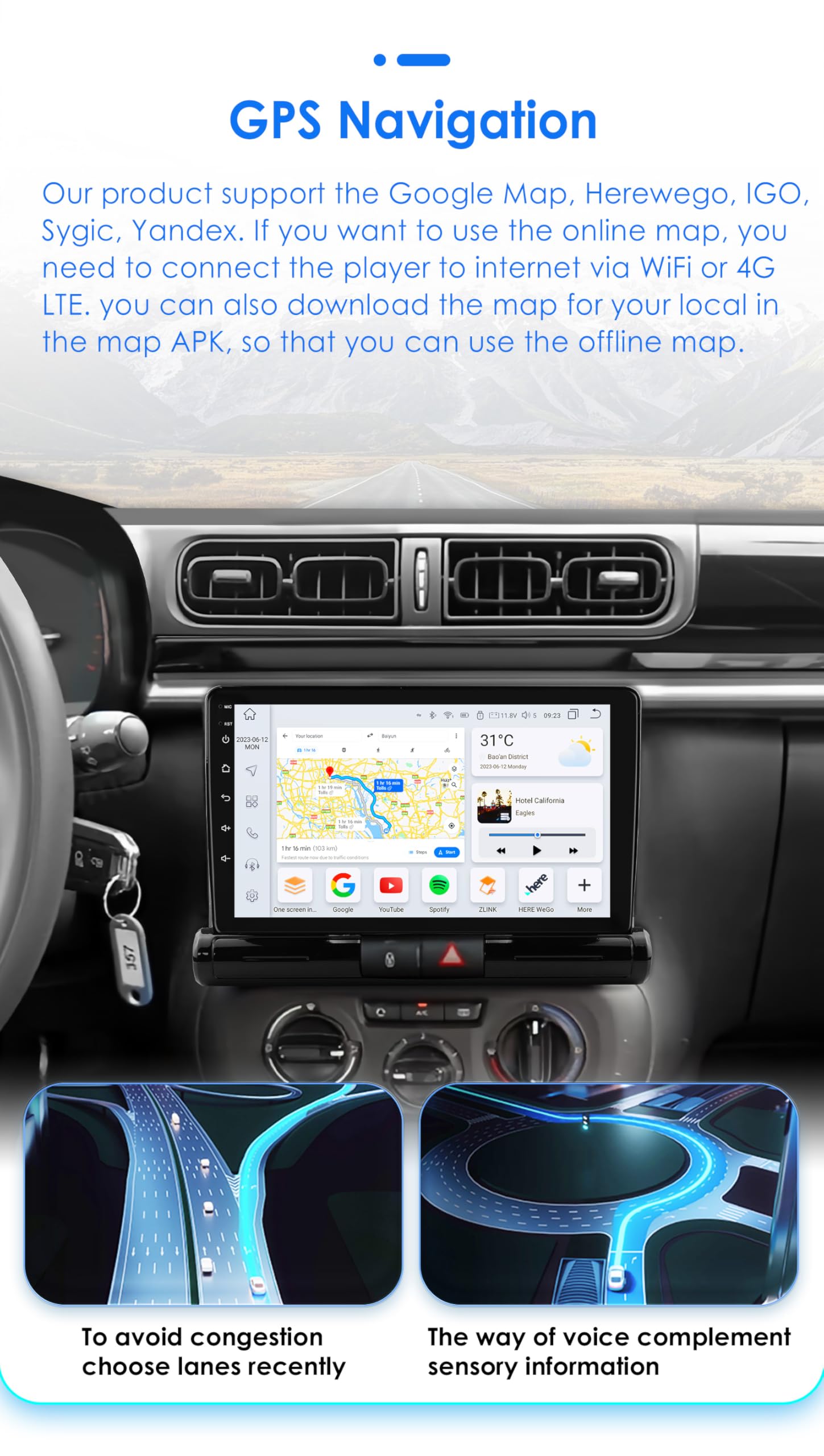 Android 13 Car Radio for Citroen C3/C3 Aircross 2017-2023 for
