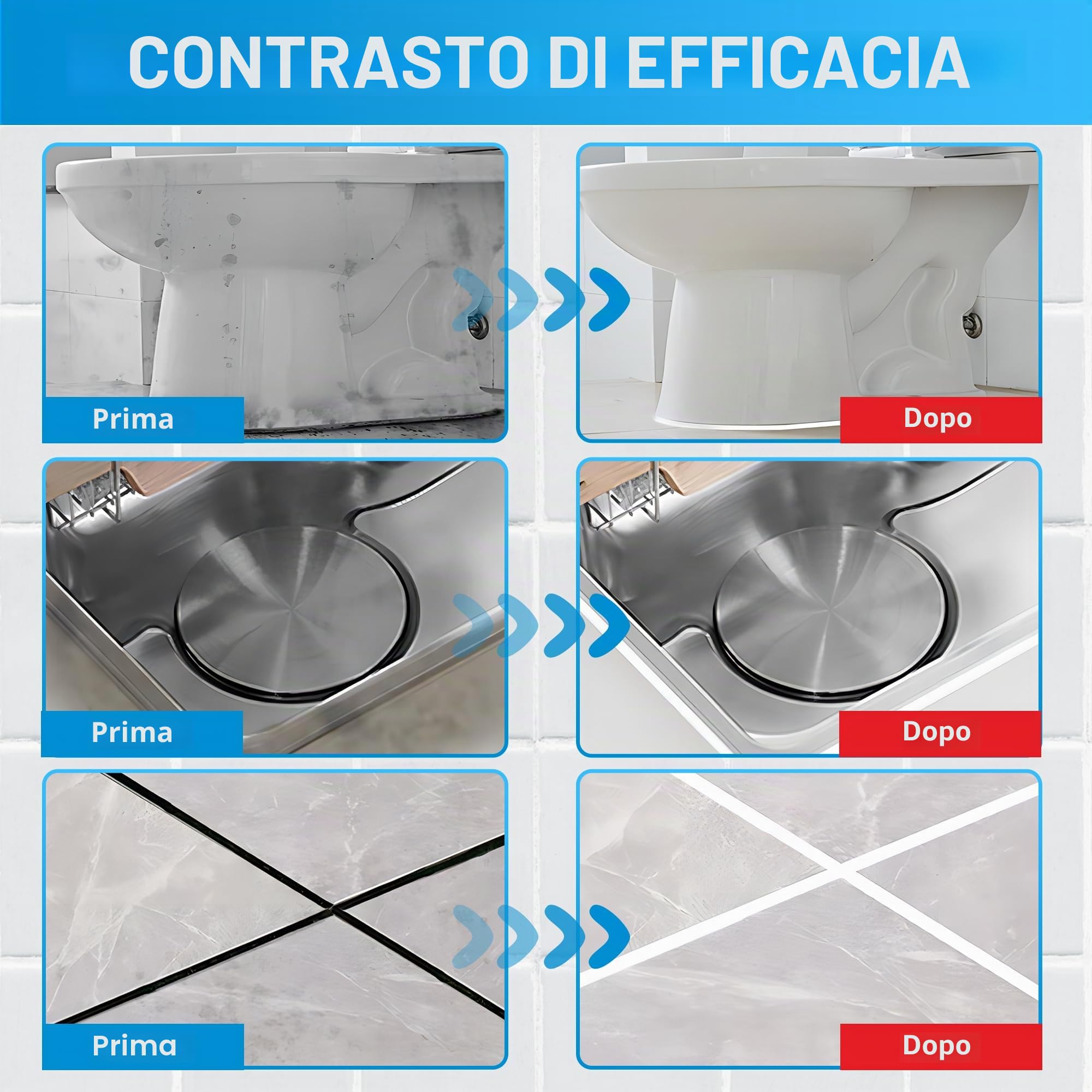 8Oz Bianco Impermeabile Sigillante Silicone Caulk, Wadities Kit per la riparazione delle fughe delle piastrelle con raschietto di rimozione, per bagno, doccia, cucina, pavimento (4Oz, Confezione da 2)