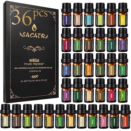 SACATR 36 Pcs Natural Essential Oil Sets 36 x 5ML