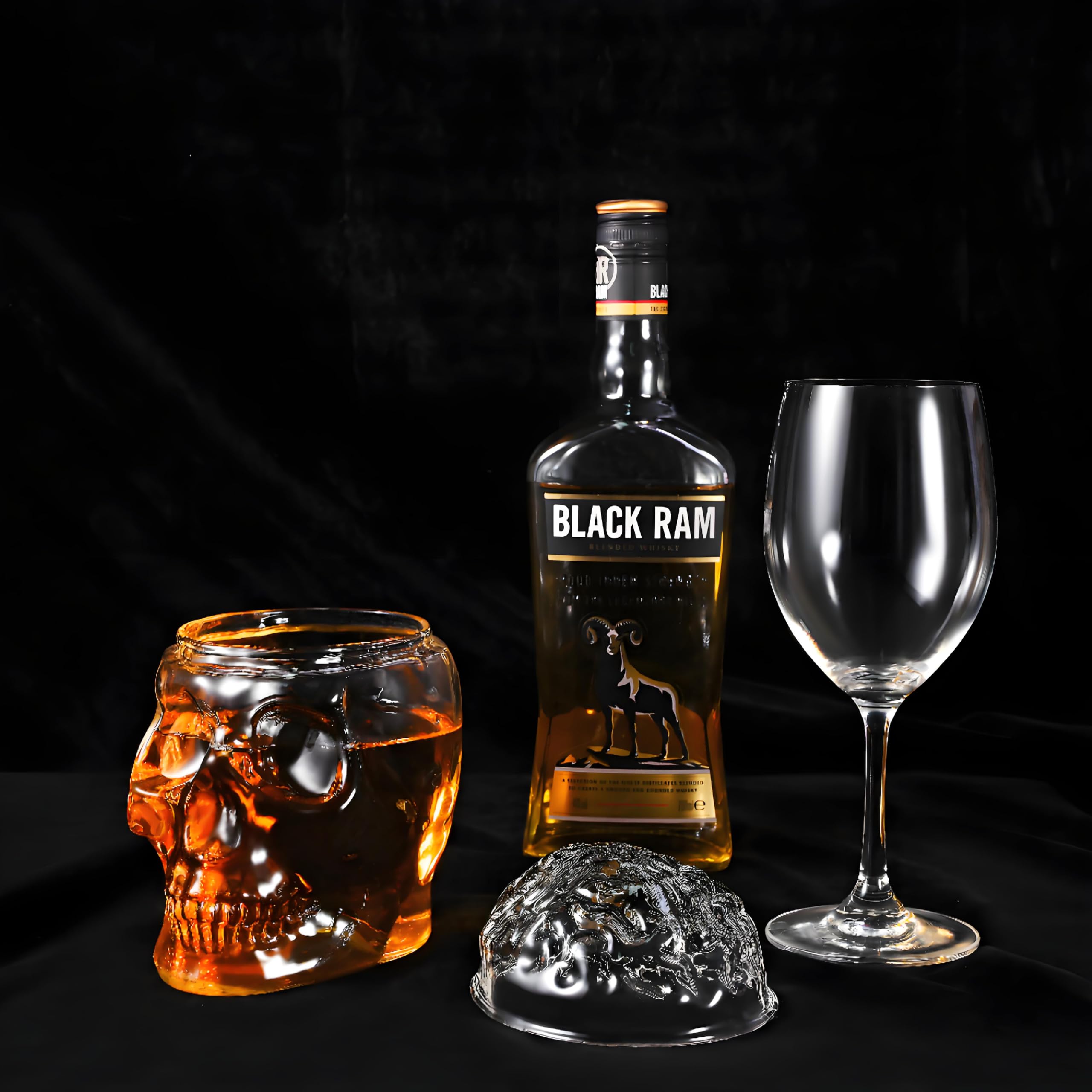 Wine Carafe Accessories Water Carafe Wine Filter Wine Dispenser Wine Aerator Red Wine Decanter Water Jugs Whisky Decanter Skull Gifts for Housewarming Rum Alcohol for Home Bar (Brains Skull-1000ml) - Image 4