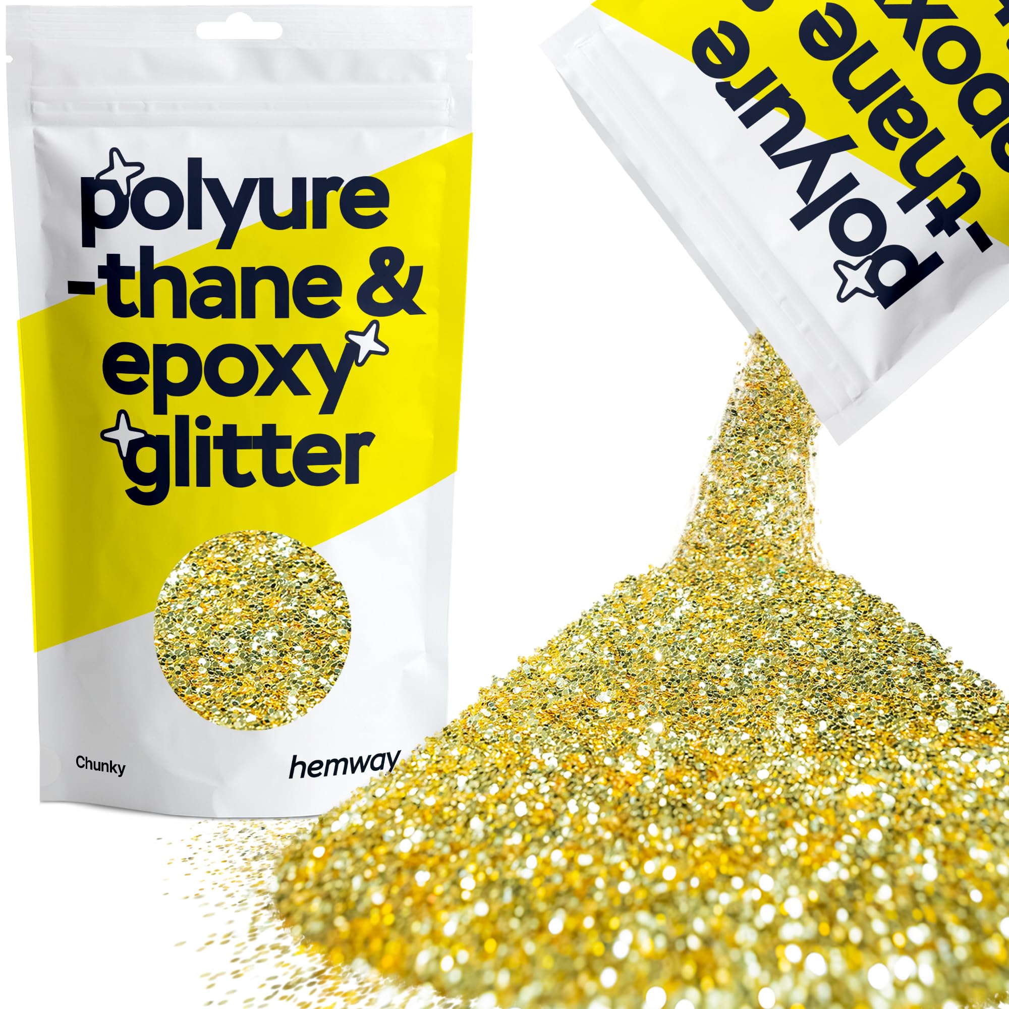 Hemway Resin Glitter Bronze Brown 100g Super Chunky | Polyurethane & Epoxy Glitter for Resin Crafts, Tumblers, Coasters, Floor & Table Art — view 239