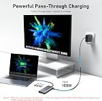 USB C Docking Station for Laptop Dual Monitor, ZMUIPNG 14-in-1 Laptop Docking Station USBC Hub with 2HDMI,Displayport,100W PD,Ethernet,6 USB Port,SD/TF Card Reader,Mic/Audio for Dell/HP/Lenovo