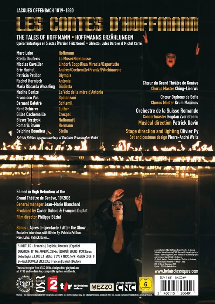 Amazon.com: Jacque Offenbach: Les contes d'Hoffmann : Marc