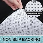 Smiry Memory Foam Bath Mat 30x20, Extra Soft and Absorbent Bathroom Mats, Non Slip Washable Carpet for Floor, Shower and Tub, Black