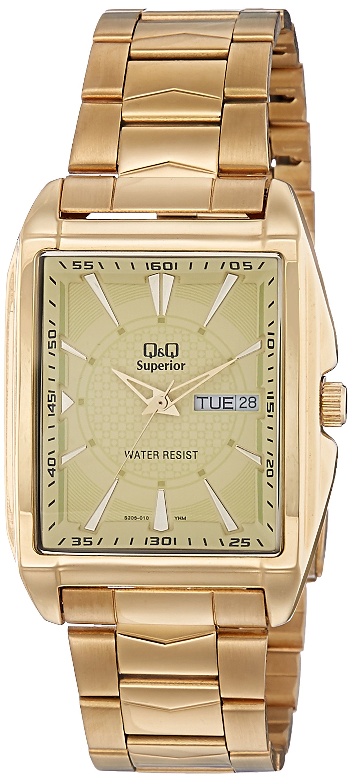 Q&Q Shogun Analog Gold Dial Mens Watch - S206-010Y (B00OKI4O96) Amazon Price History, Amazon Price Tracker