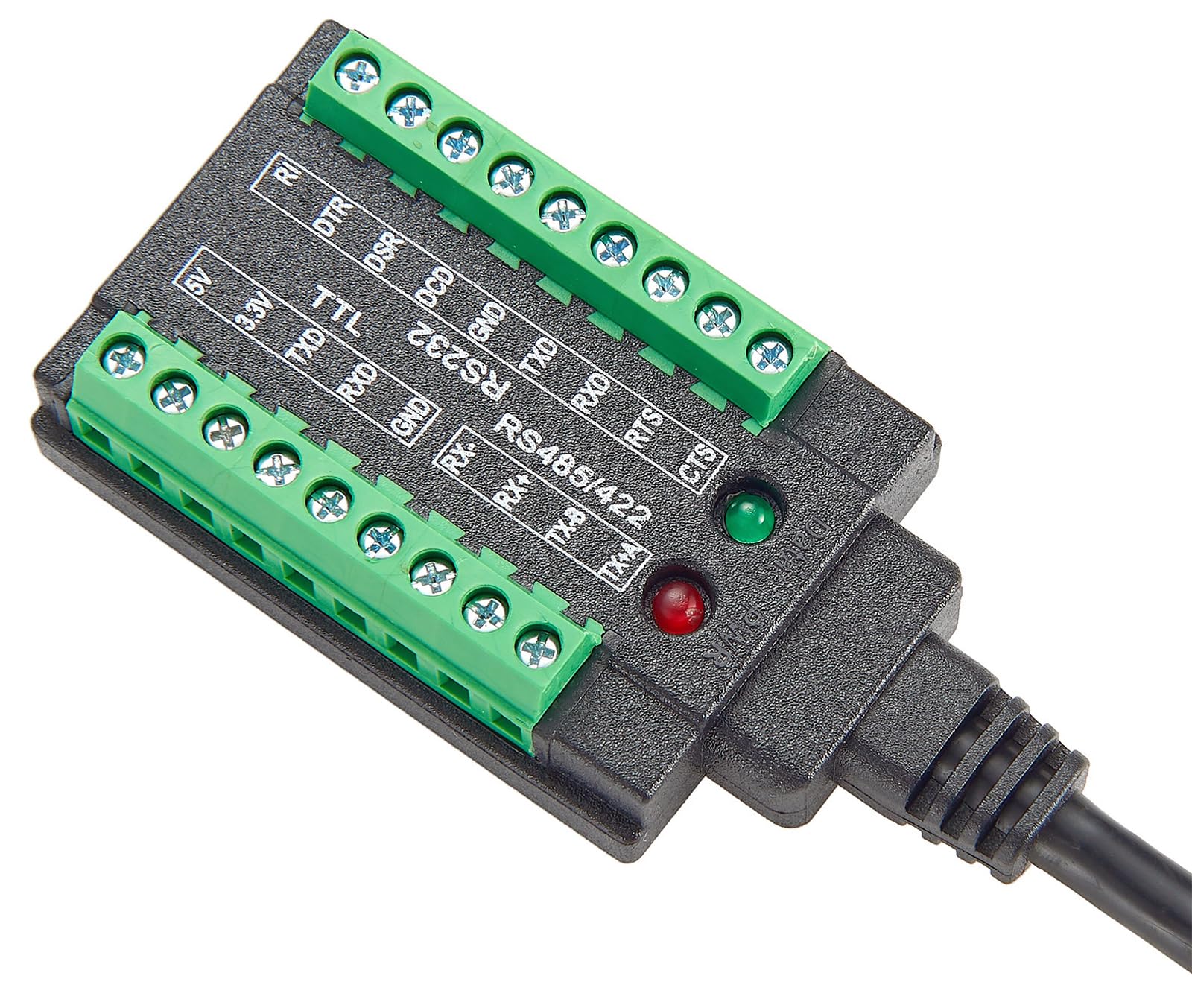 EXSYS EX-1303 USB 2.0 a 1 x Serie RS-232/422/485 y Cable TTL con Bloque de terminales de 18 Pines
