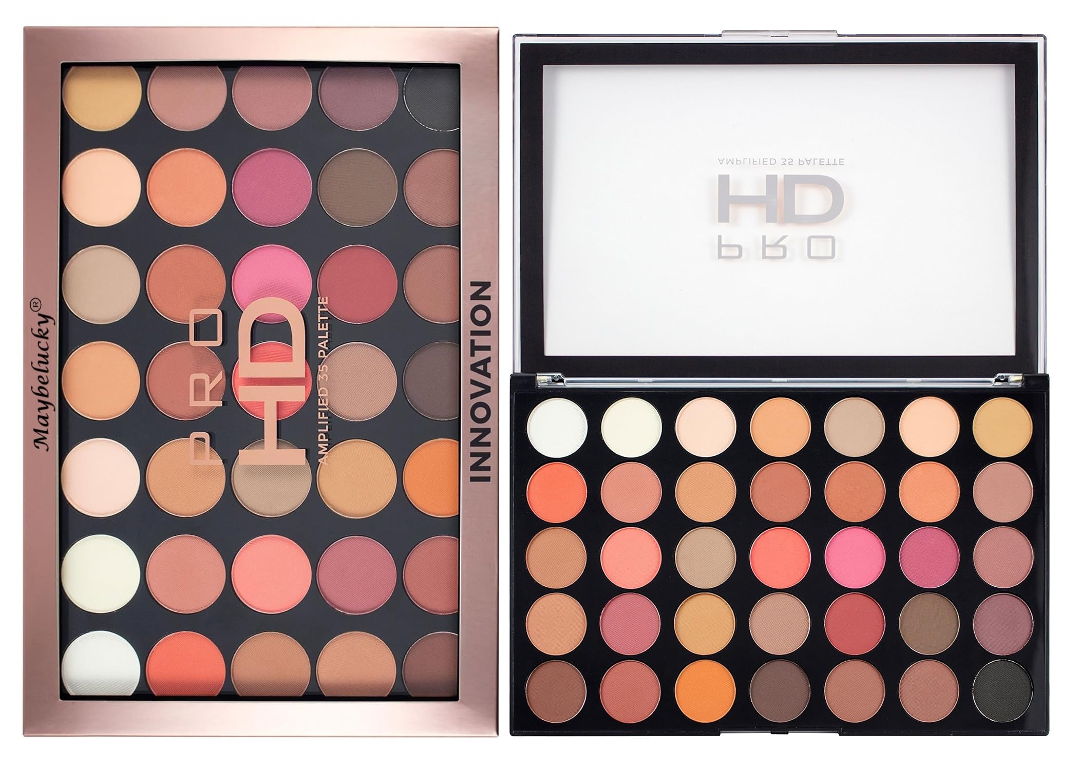 MAYBELUCKY 35 Color Pro HD Amplified Matte Magic Eye shadow Palette (Eyeshadow), Innovation, 35g