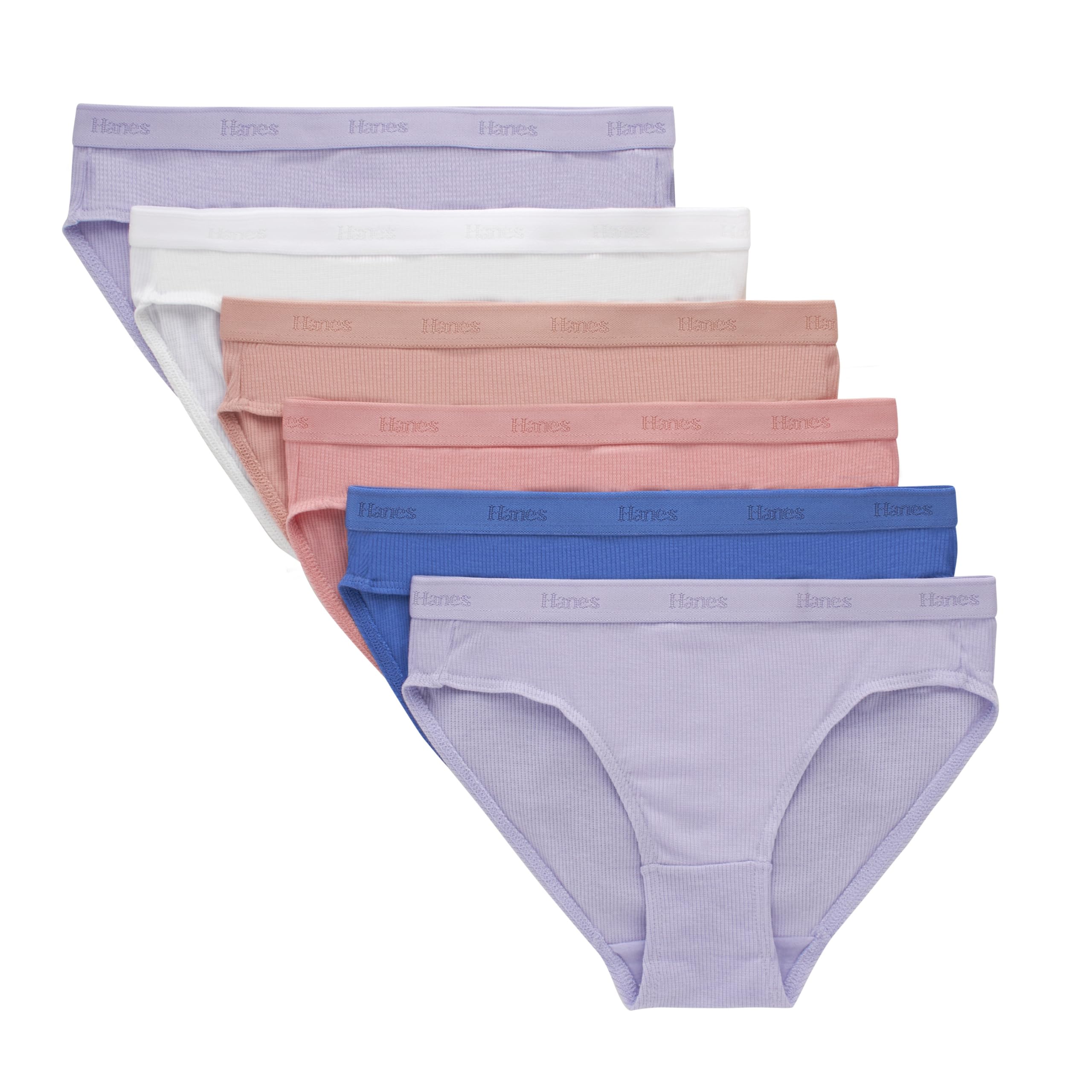 girls Originals Supersoft Bikini Underwear, Modal Rib Panties for Girls, 6-pack