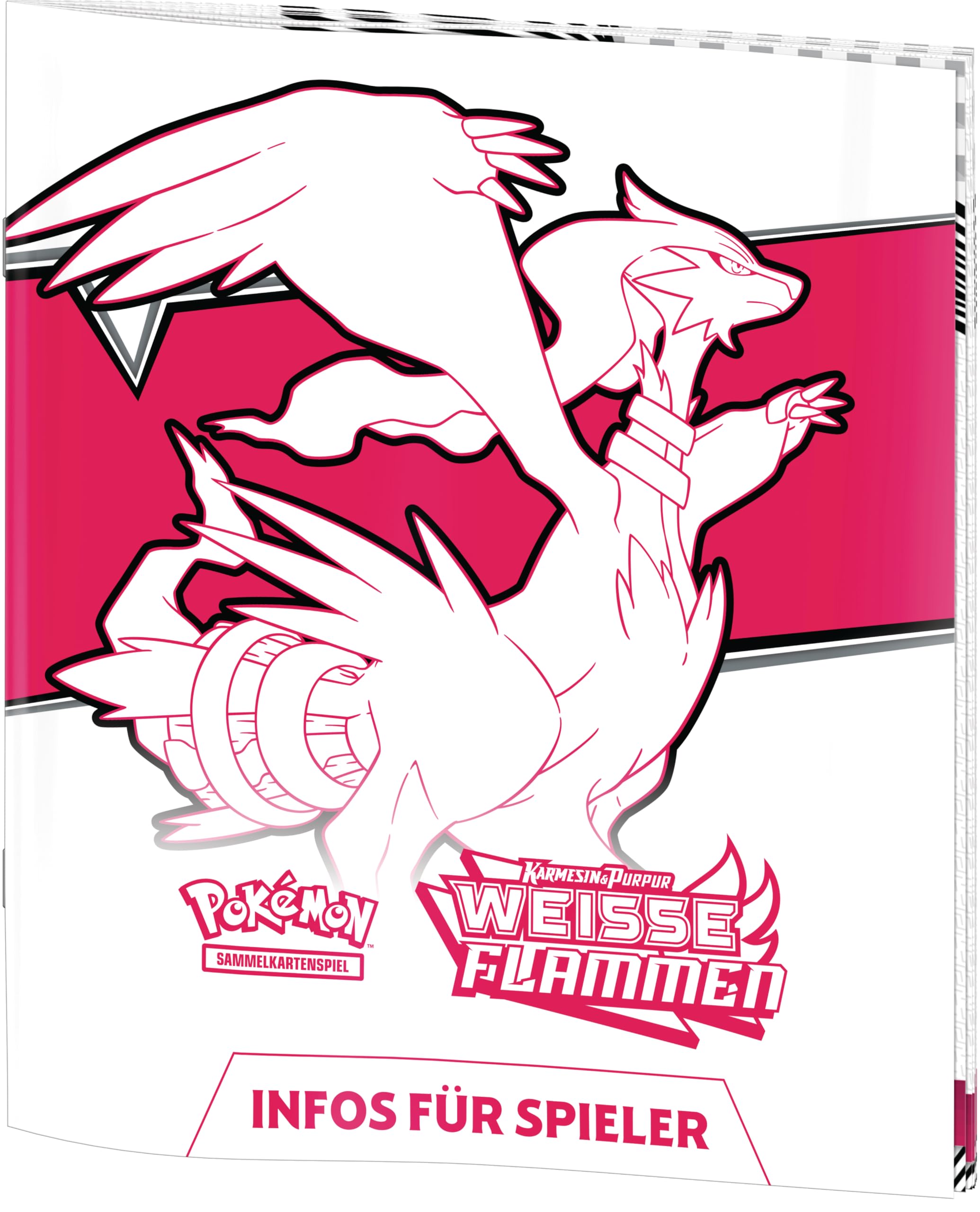 Pokémon-Sammelkartenspiel: Top-Trainer-Box Karmesin & Purpur – Weiße Flammen: Reshiram (1 Vollbild-Promokarte mit Boreos, 9 Boosterpacks & Zubehör)