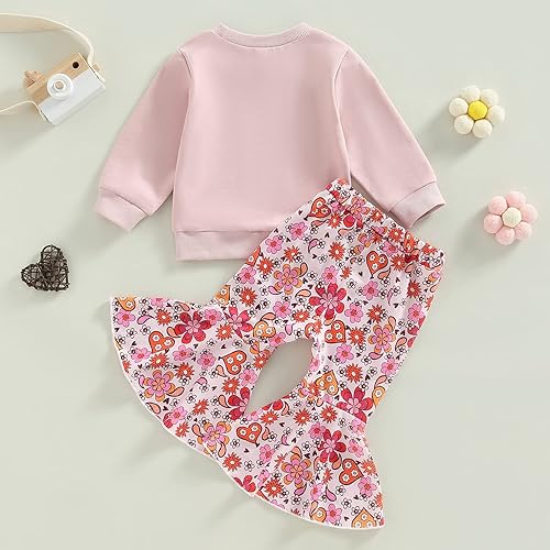 Miniatura 7 de Conjunto de ropa para el día de San Valentín con parte inferior acampanada para bebé niña