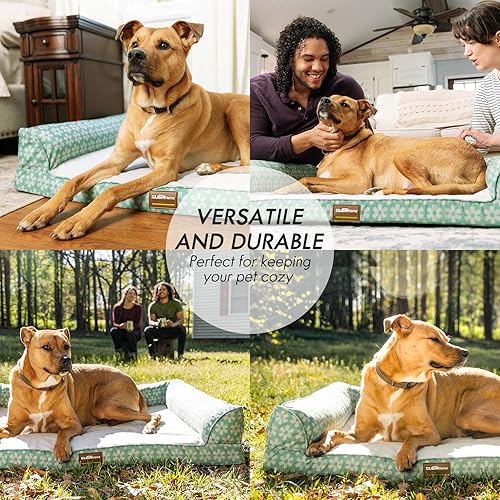 Miniatura 8 de Cleva Home Comfort - Cama ortopédica para perros grandes, sofá cama impermeable con cojines extraíbles y funda lavable y parte inferior