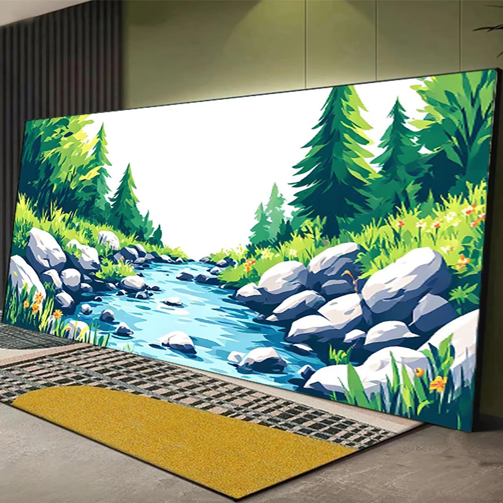 Malen nach Zahlen Kinder Landschaft, Malen Nach Zahlen Erwachsene, Geschenke für Mädchen Junge Bastelset, Malen nach Zahlen Baum | Malen nach Zahlen Ohne Rahmen, (60x120cm) Bastelset Erwachsene 4-U