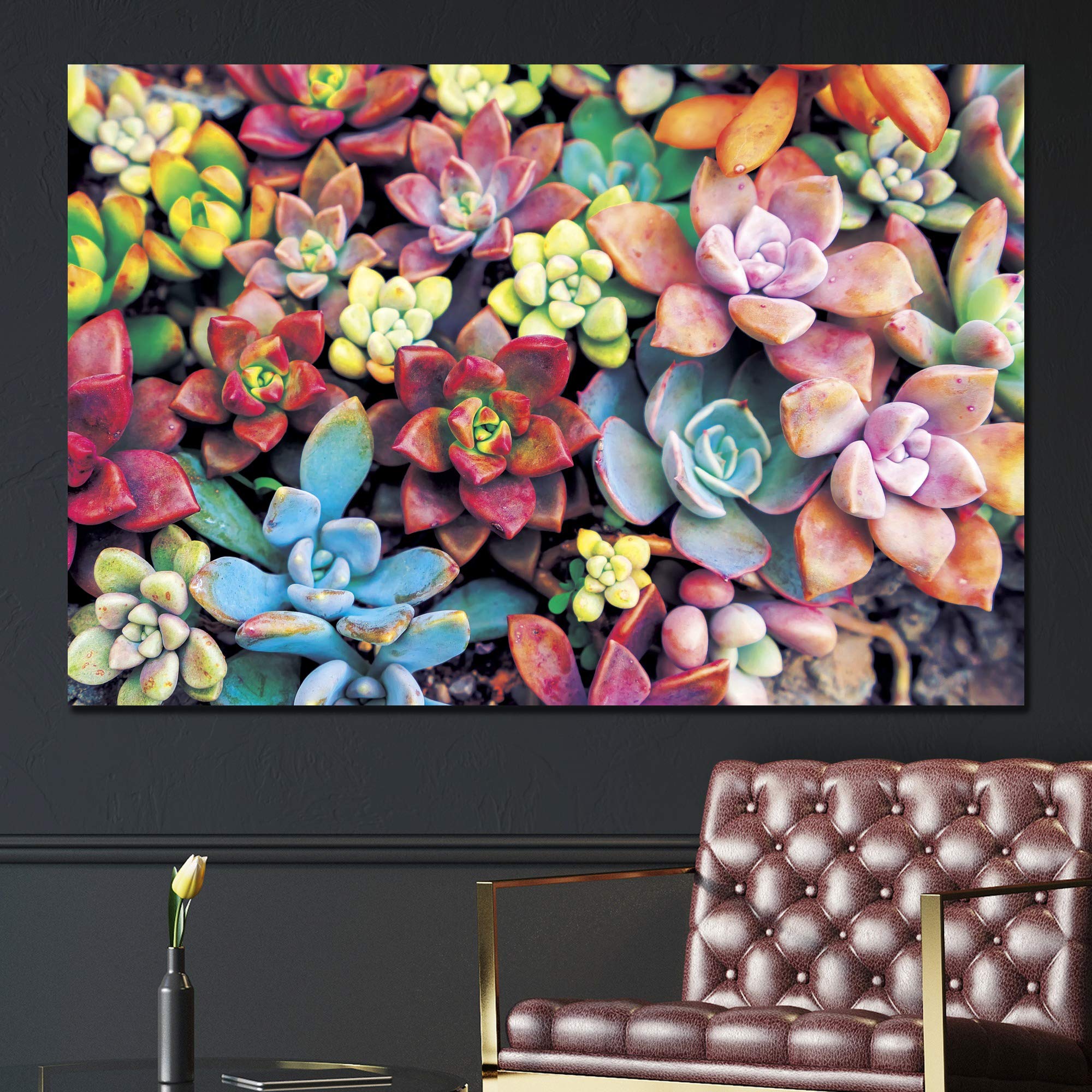 Amazon.co.jp: SIGNWIN キャンバスウォールアート ピンク イエロー