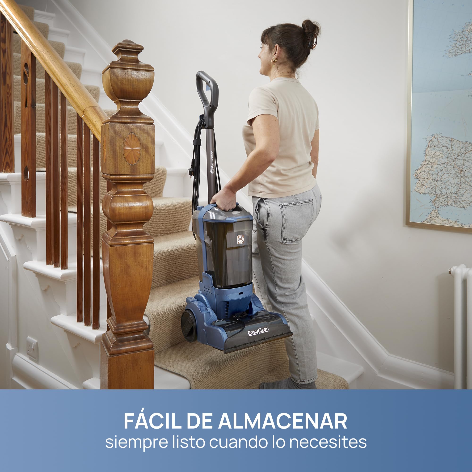 Vacmaster Limpiador de alfombras con doble rodillo de cepillo 17kpa, gran superficie de limpieza – ideal para alfombras, escaleras, tapicería y pelo de mascotas | Secado rápido, dep
