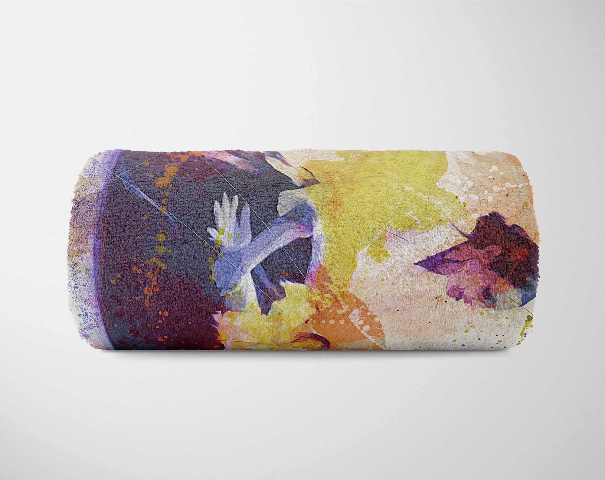 SplashArt Sport Handtuch Strandhandtuch Saunatuch Kuscheldecke Kunstvoll Aikido Sporthand Größe 180 x 130 cm (Tagesdecke - Sherpa Flies)
