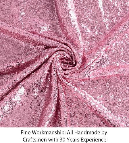 Vista 66 de ShiDianYi Mantel glamoroso de lentejuelas de 1 yarda para mesa de postre de boda, 49.2 in de ancho