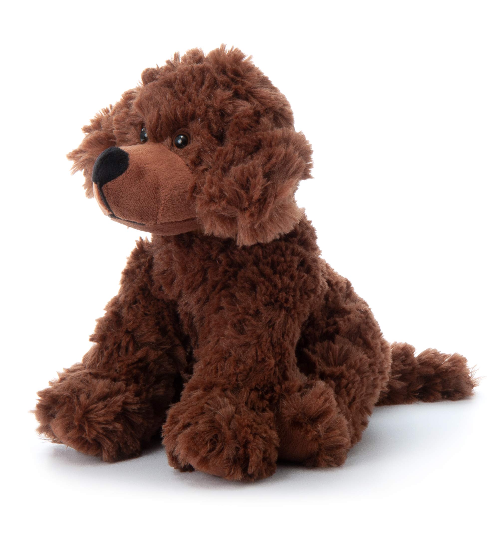 The Petting Zoo Scruffy Dog Stuffed Animal, Gifts for Kids, Chocolate Brown Dog Plush Toy, 11