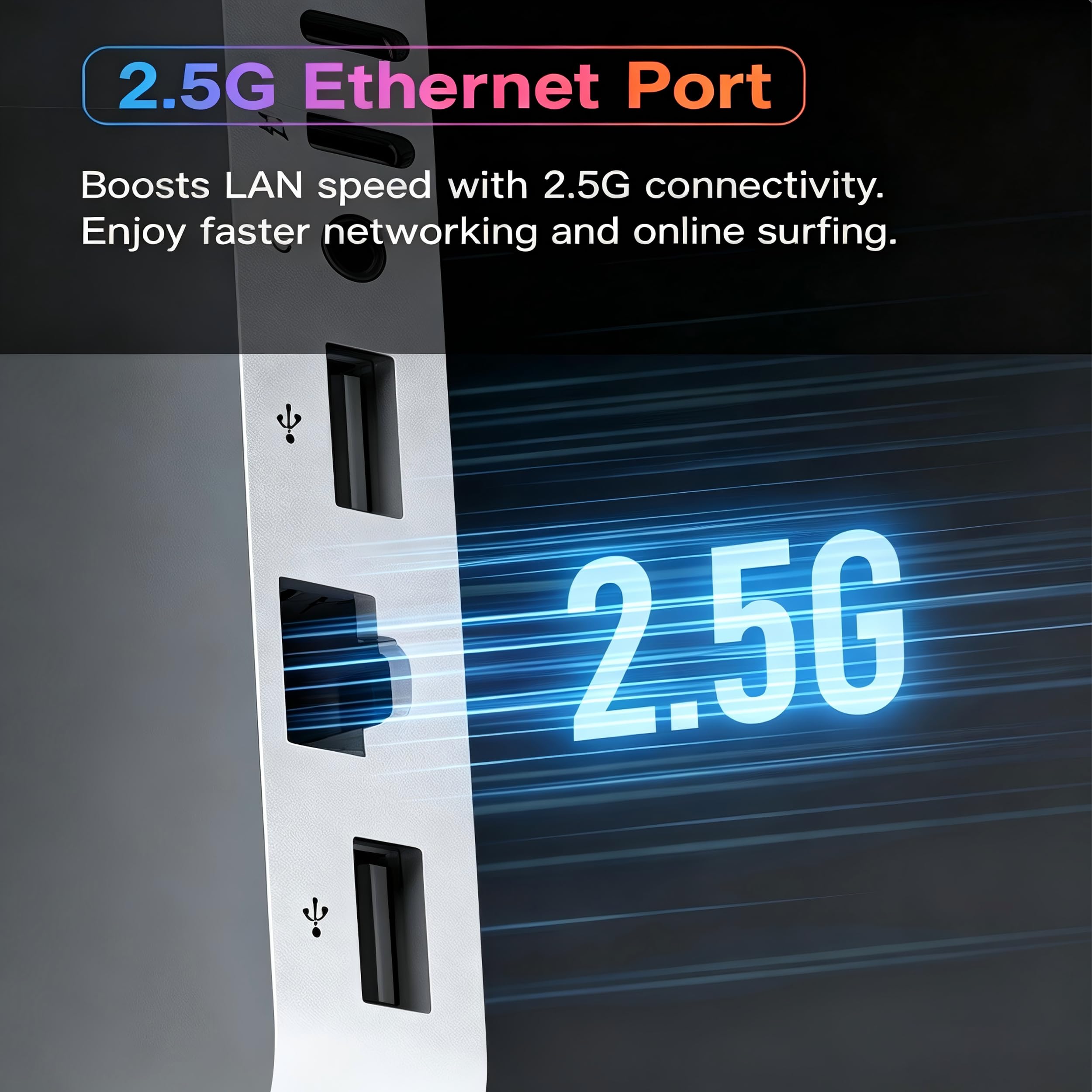 Mate Mini-A 80 Gb/s Mac mini M4 stacja dokująca i stojak, 2 gniazda M.2 PCIex2 SSD, maks. rozszerzenie 16 TB, czytnik kart SD4.0, 2,5 G LAN, port PD3.0, 2 x USB-A 5 Gb/s, do laptopów/komputerów