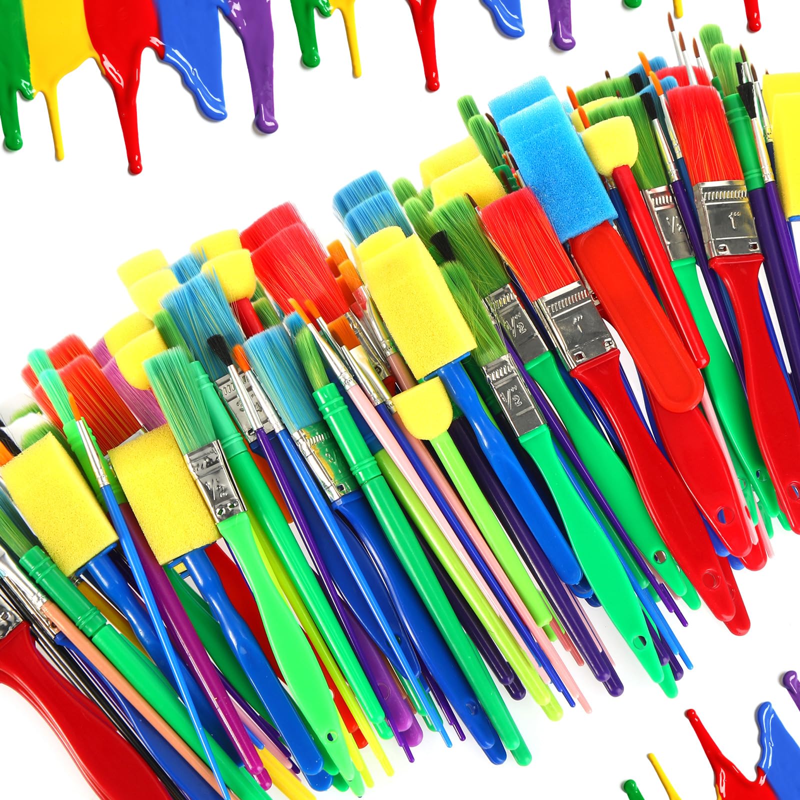 Lincia 600 Pcs Paint Brush Set Bulk for Acrylic and Washable Paints