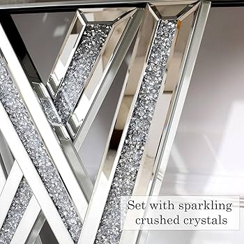 Amazon｜コンソールテーブル ミラー付き、キラキラ輝く