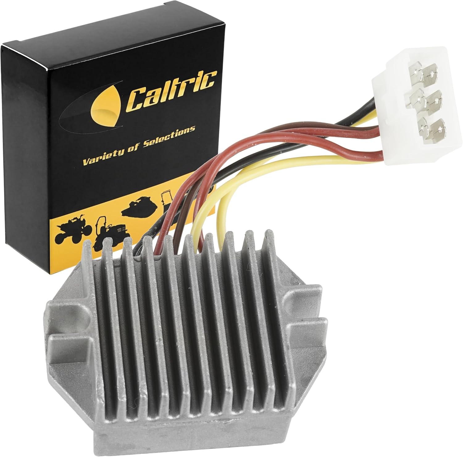 Caltric Regulator Rectifier Compatible With John Deere LX176 LX178 LX186 LX188 AUC12632 AM126304