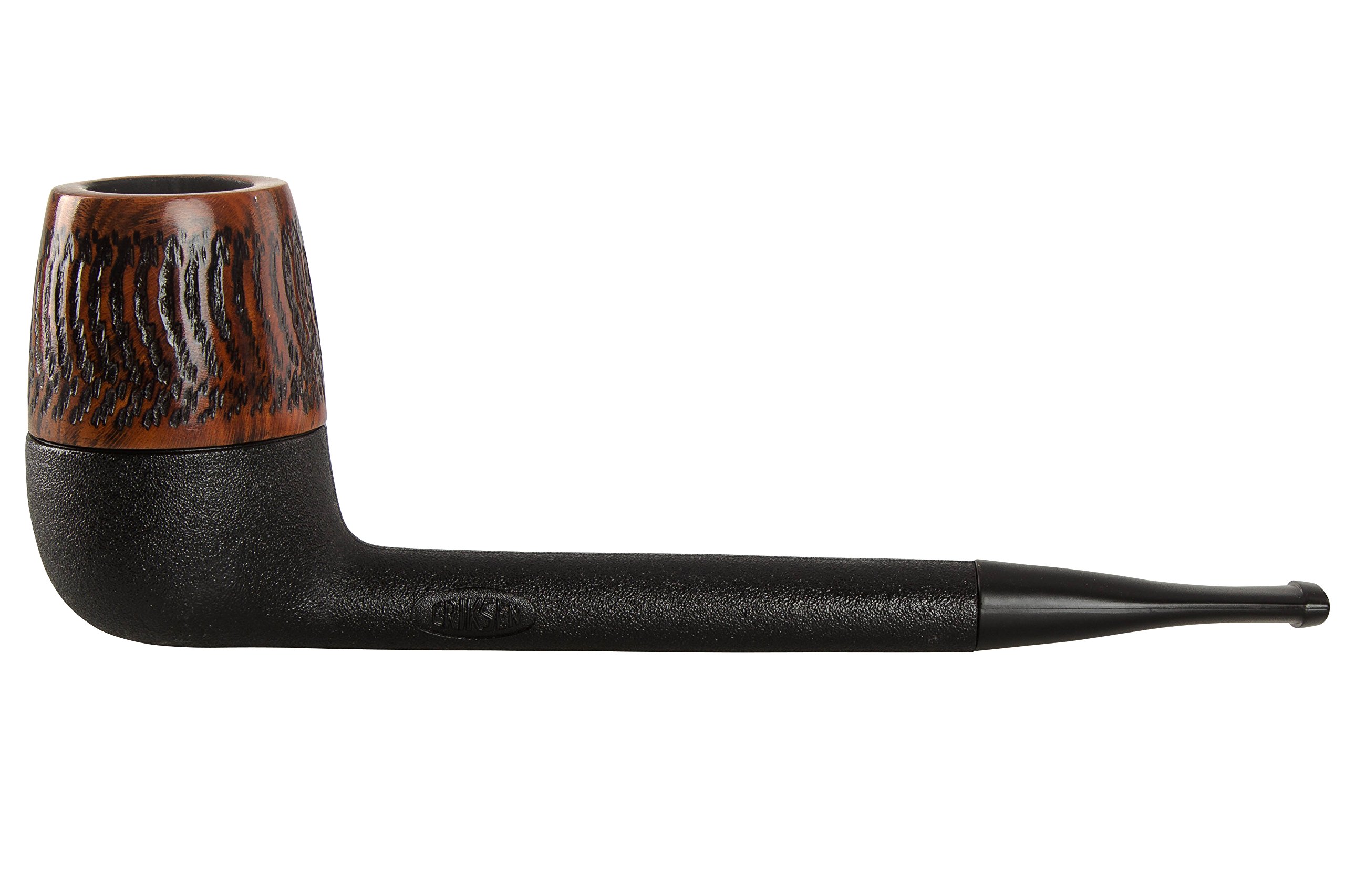 Nording Eriksen Keystone Black Stem Rustic Bowl Tobacco Pipe