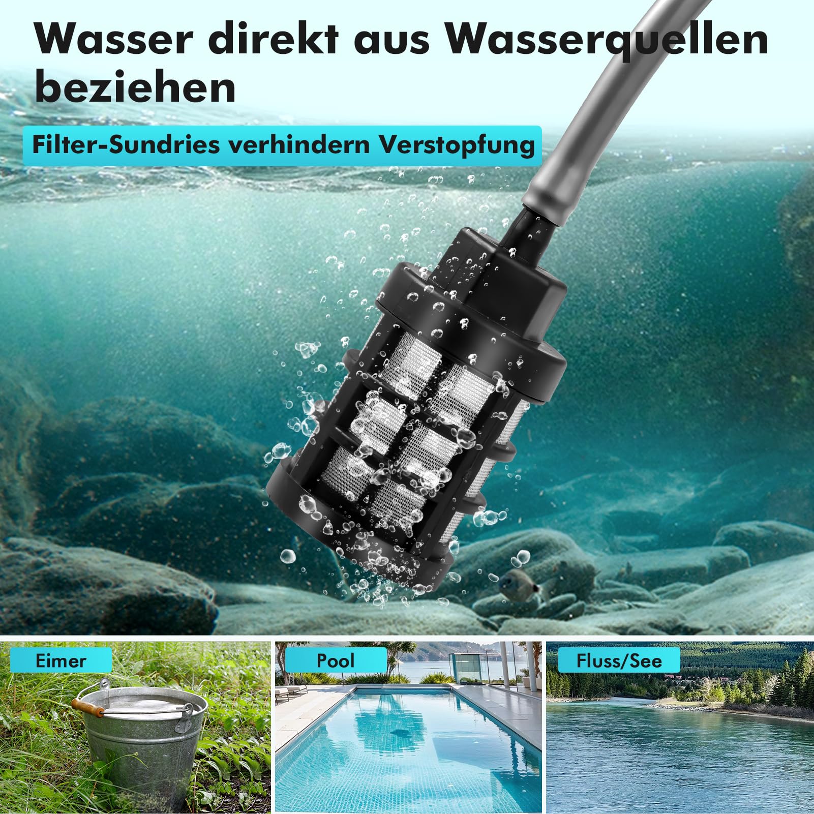 Akku Hochdruckreiniger, Max 80 Bar 1160 PSI Mobiler Hochdruckreiniger Mit 2 x 3000mA Akku, Schaumsprüher, 6-in-1 Multifunktionale Düse und Reichweite bis zu 10 Meter Düse für Auto