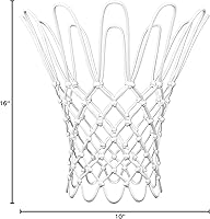 Vista 5 de Spalding Basketball Net 12 Loops Fits Standard Indoor or Outdoor Rims Basketball Hoop Net Replacement