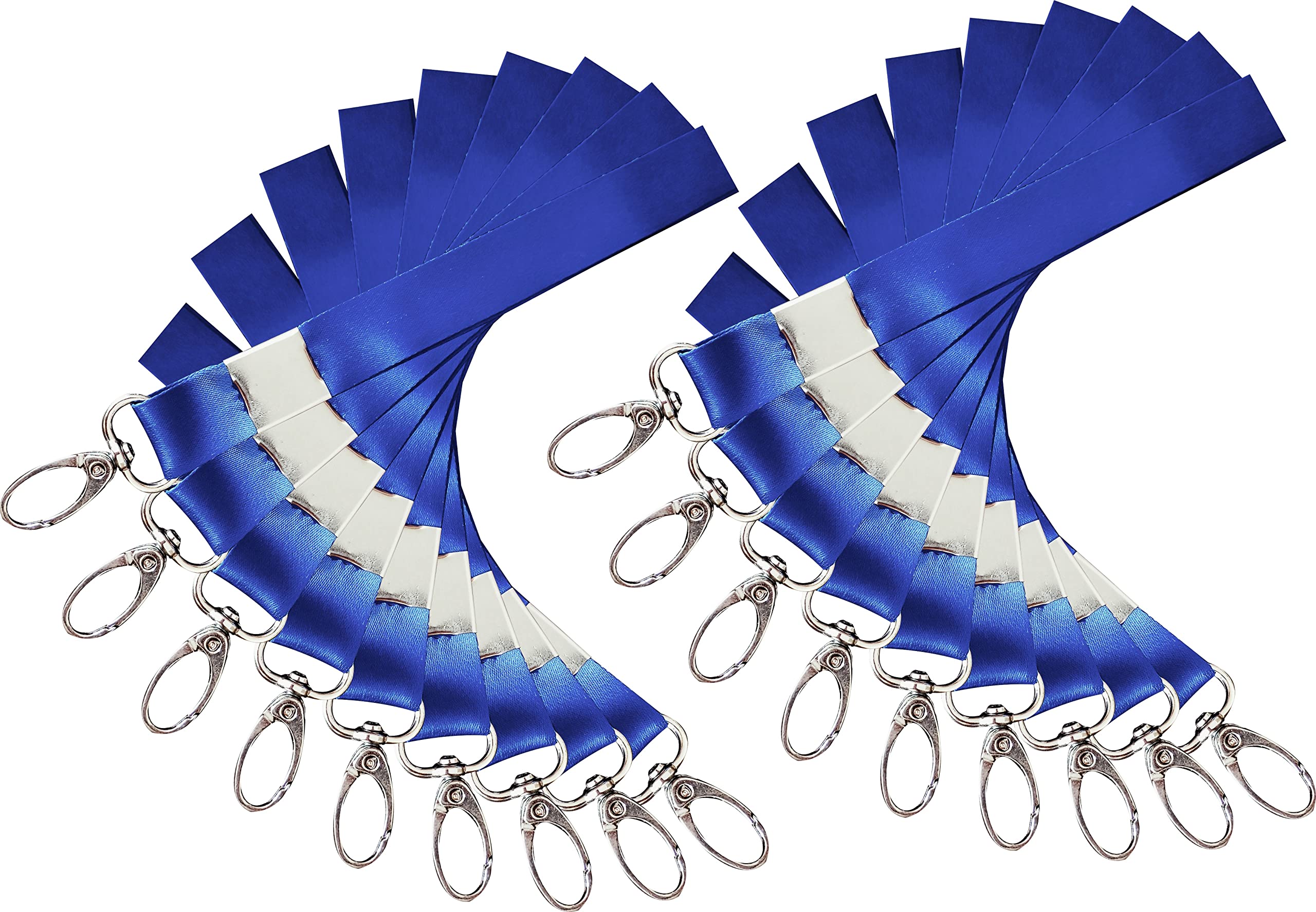 IMPRINT Lanyard For ID Card Holder, Blue Colour, Made of Satin Cloth, Pack of 30 Pieces