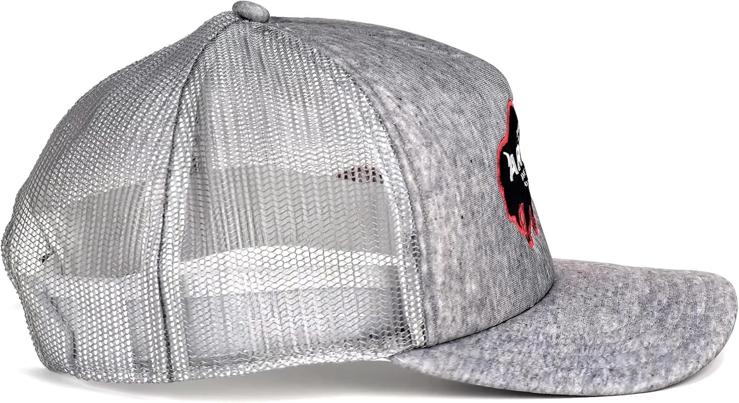 ARIAT Men's Structured Foam Front Cap with Grey Mesh and Buffalo Silhouette Patch