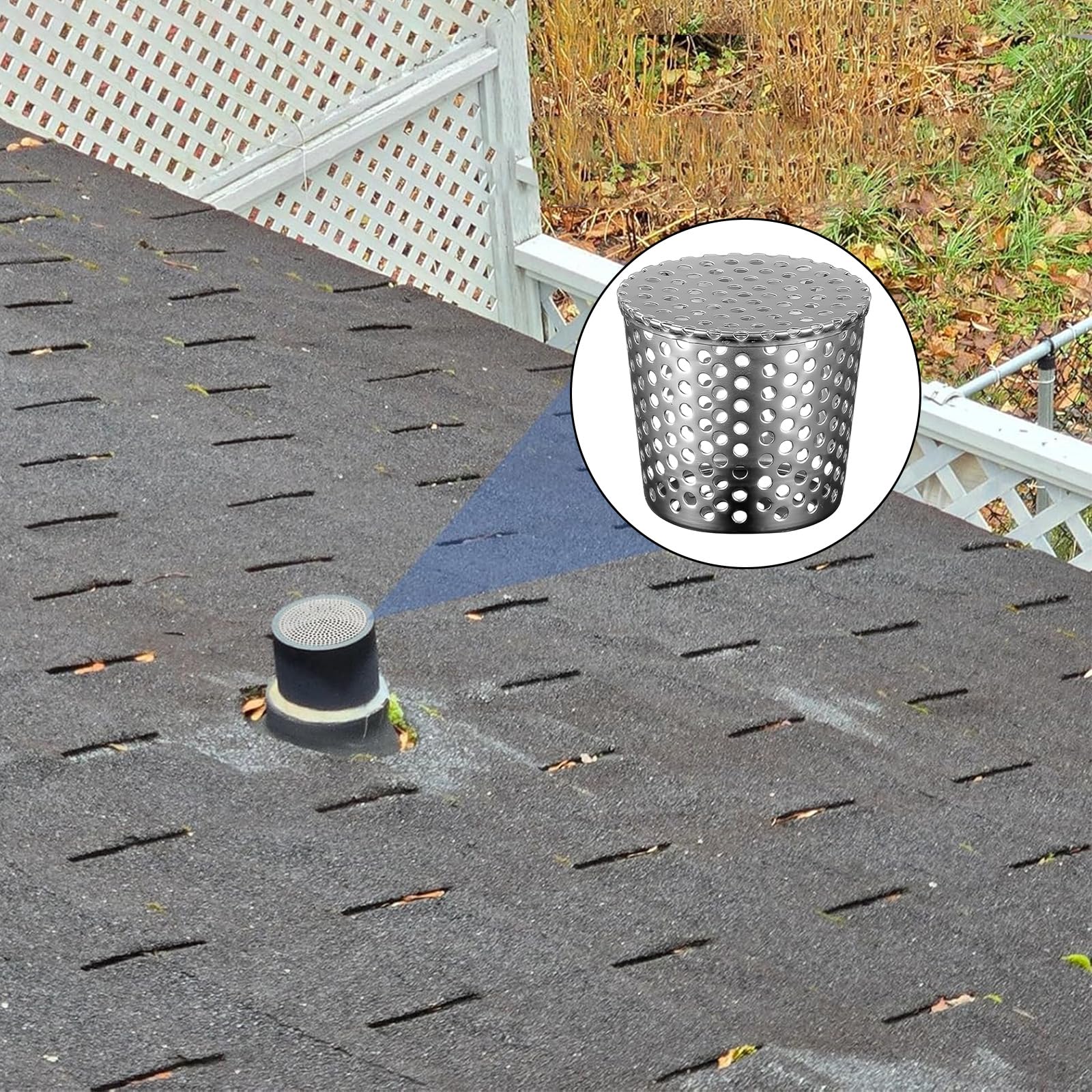 Crapaudine De Gouttière En Acier Inox 304 – Filtre Anti-feuilles 5 Mm Pour Tuyaux 75 à 90 Mm | Protection Descente Pluviale - 10
