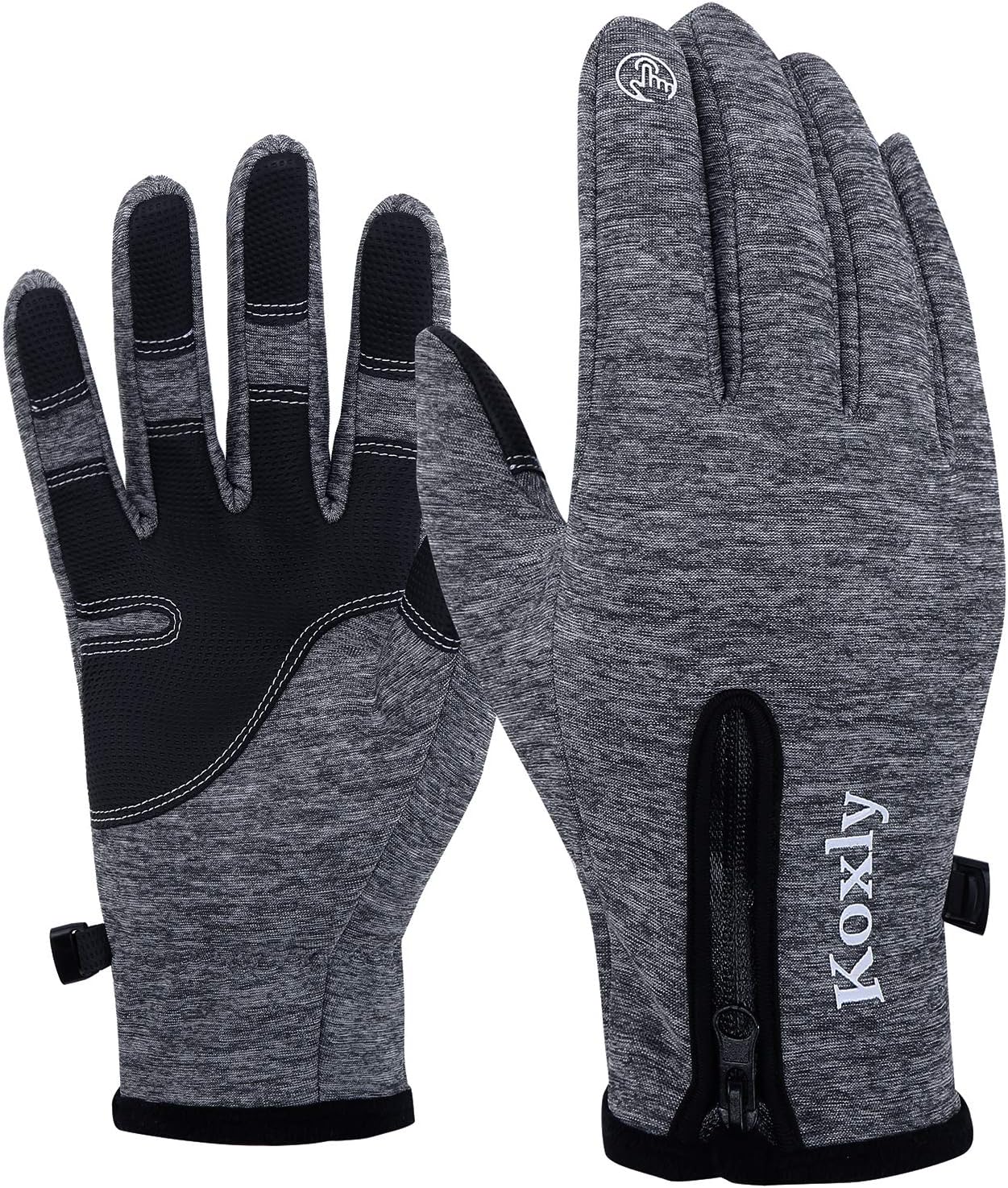 Winter Gloves Touch Screen Fingers Warm Gloves Insulated Anti-Slip Windproof Waterproof Cycling Riding Running Work for Men Women Mens Womens