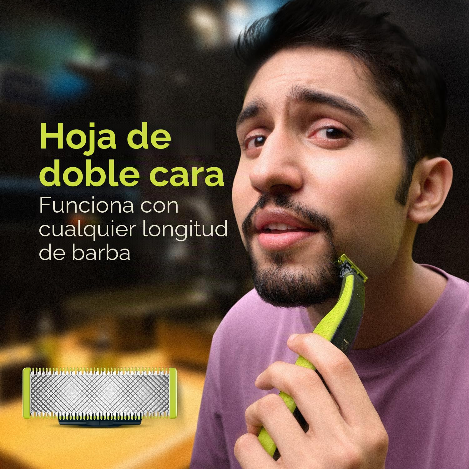 Lames de Rechange - PHILIPS - QP220/51 OneBlade - Acier Inoxydable, 4 Mois d'Utilisation, Double Sens, Étanches