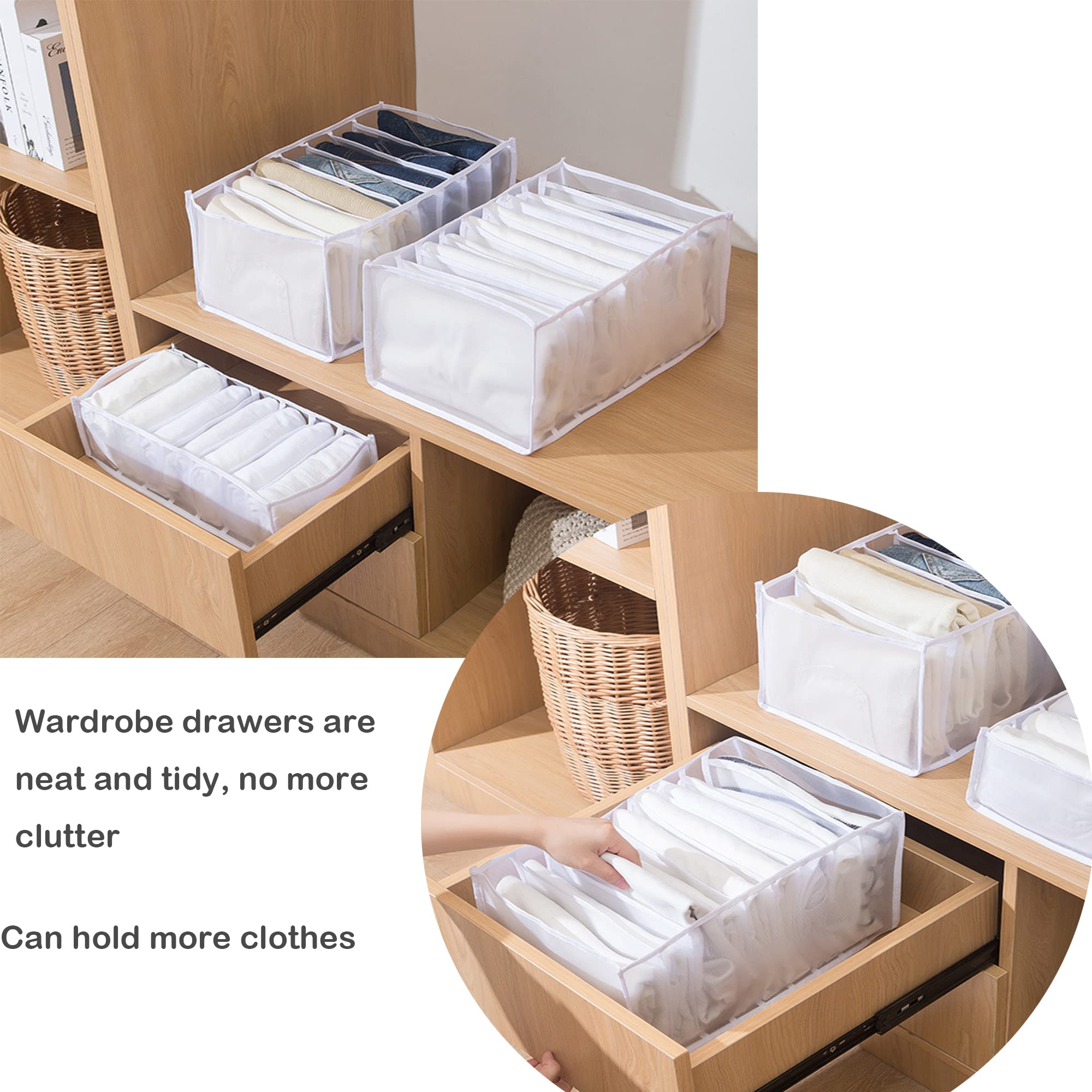 2 Organizer Per Vestiti Con Griglie - 36x25x20cm, Pieghevoli E Lavabili | Per Guardaroba E Cassetti - Foto 12