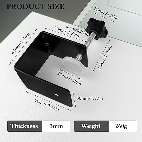 Miniatura 10 de Paquete de 2 abrazaderas de instalación de cajones grandes, plantilla de hardware de gabinete de 0.118 pulgadas de grosor, guía de agujeros de