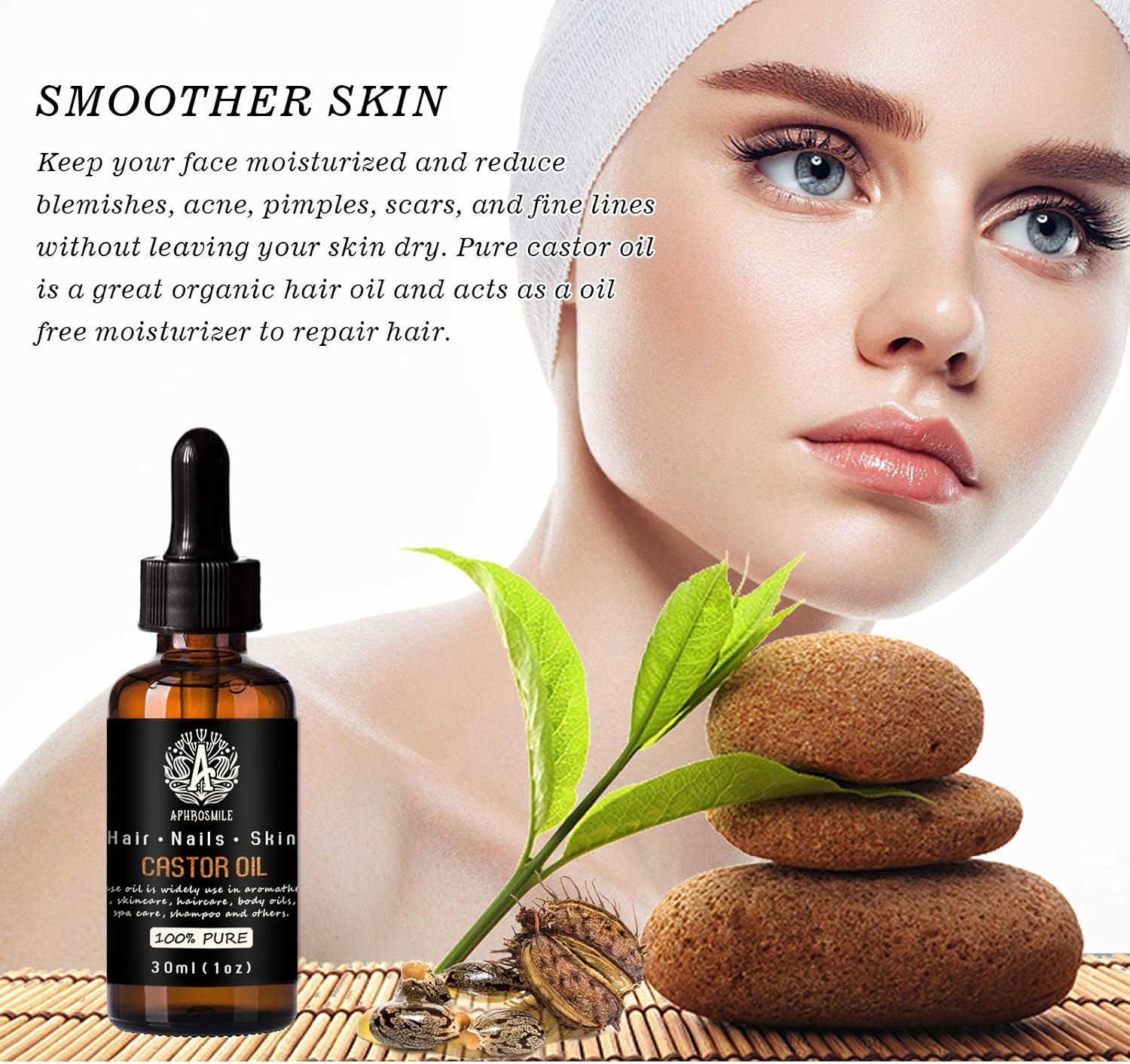 100% Pure Castor Oil for Massage 30ml Carrier Oil - Castor Oil for Skin Care 1oz Base Oil - Castor Oil for Hair Care - Image 3