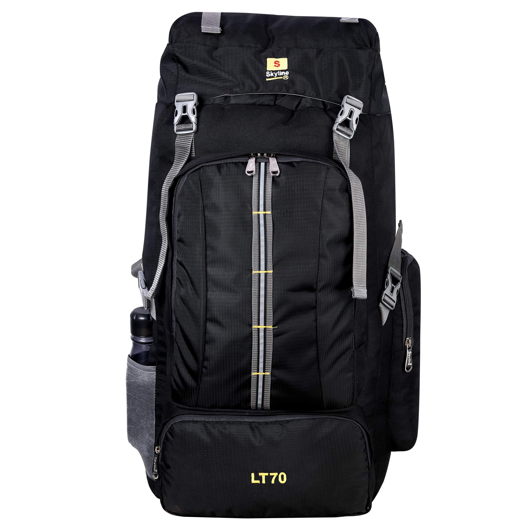 Skyline 70L TREKKING HIKING TRAVEL RUCKSACK BAG PACK WATERPROOF BAG FOR MEN AND WOMEN (BLACK)-image-46
