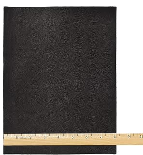 Realeather C0811-01 Premium Trim Leather piece, 8.5" x 11", Black